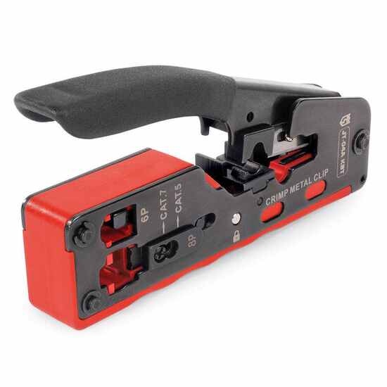 Кримпер с 2 встроенными модулями для обжима RJ-45 (Сat 7), RJ-12, RJ-11